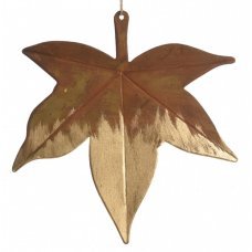 Χριστουγεννιάτικο Κρεμαστό Μεταλλικό Φύλλο Δέντρου (13cm)